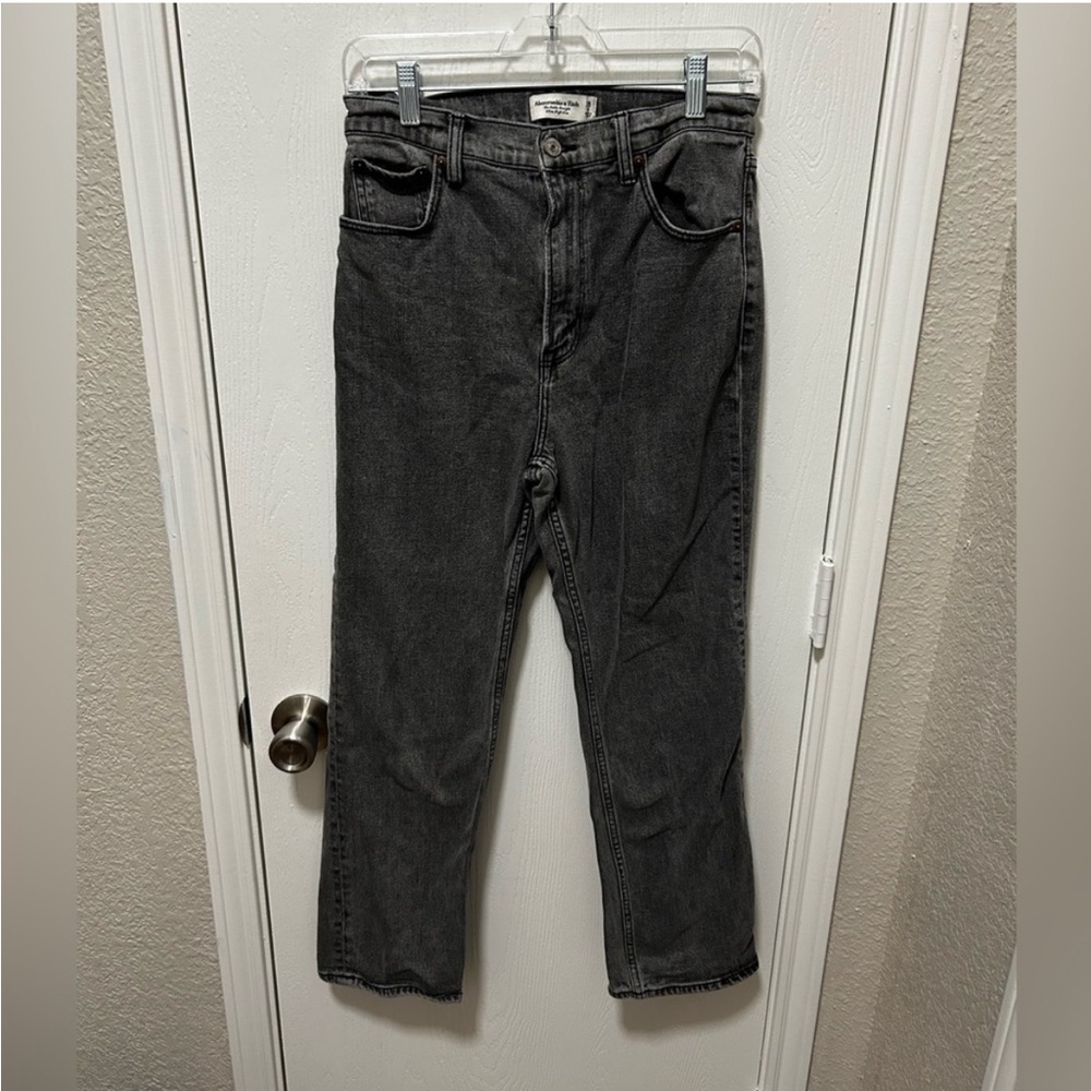 Abercrombie & Fitch The Ankle Straight Ultra
High Rise Jeans Grey Size 28/6 - Picture 1 of 5